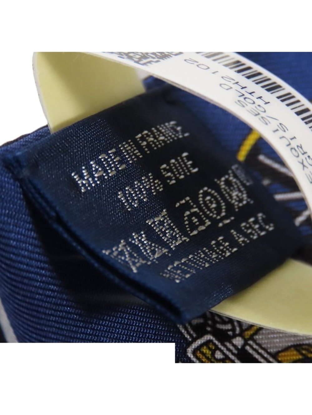 Hermes Twilly Marine Grease Gold Silk Voitures Exquises Exquisite Carriage Scarf - Picture 6 of 8